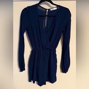 Hollister Navy Blue Long Sleeve Dress XS